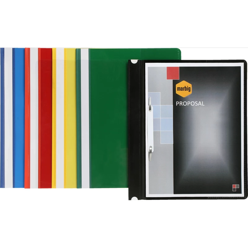 Marbig Deluxe Flat File A4 With Clear Front Black
