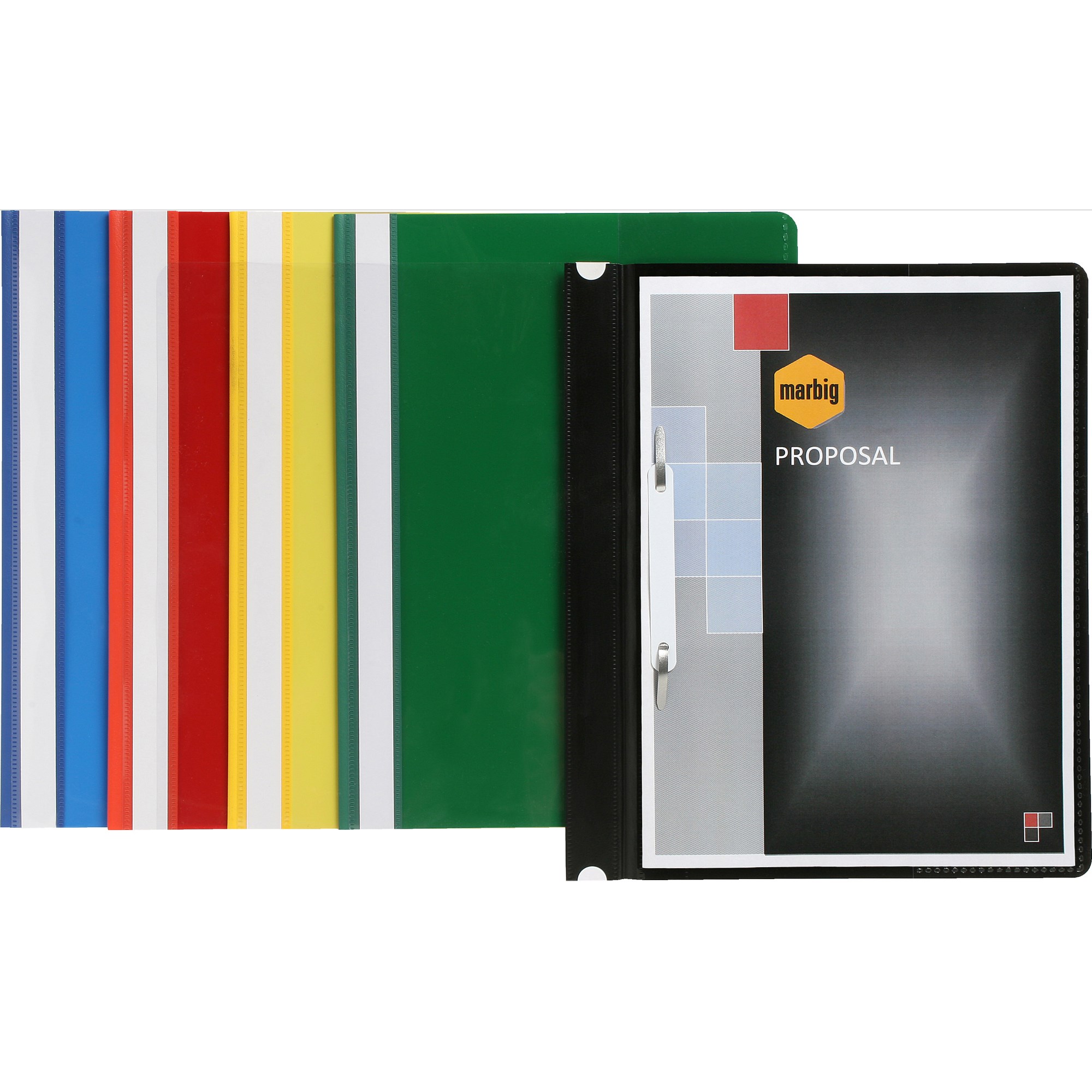 Marbig Deluxe Flat File A4 With Clear Front Blue