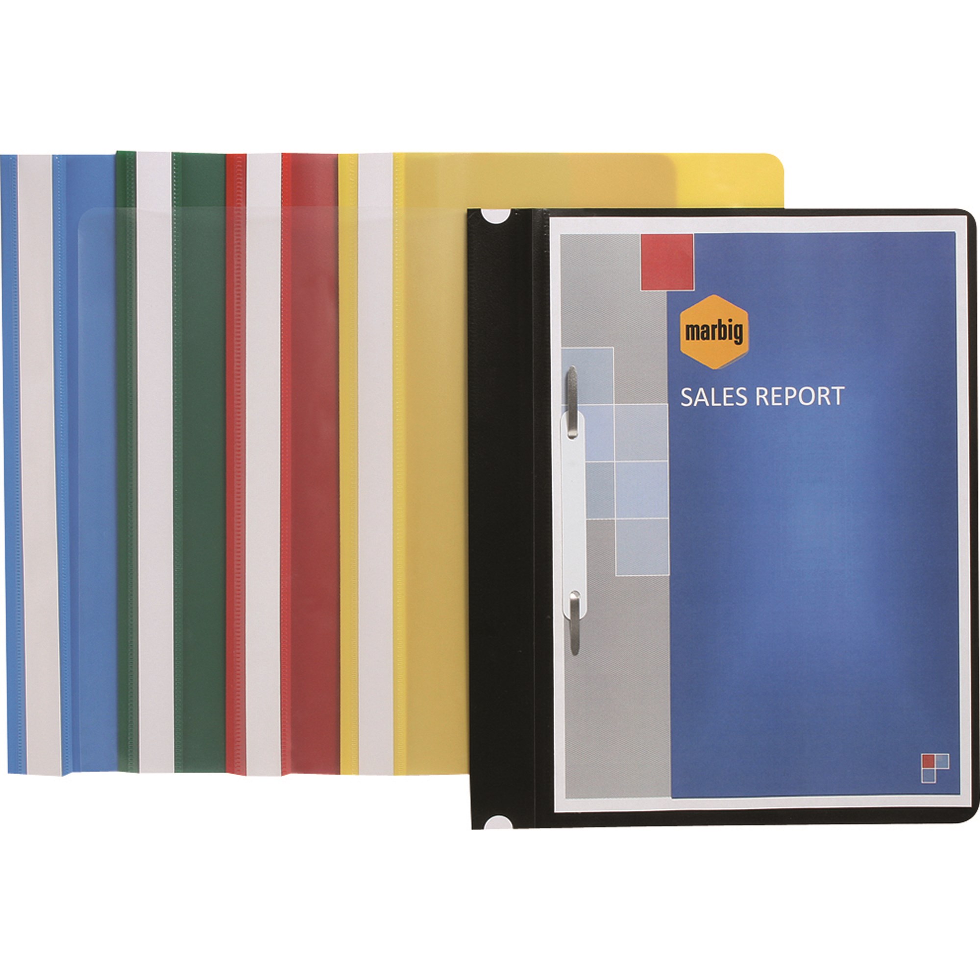 Marbig Economy Flat File A4 With Clear Front Yellow