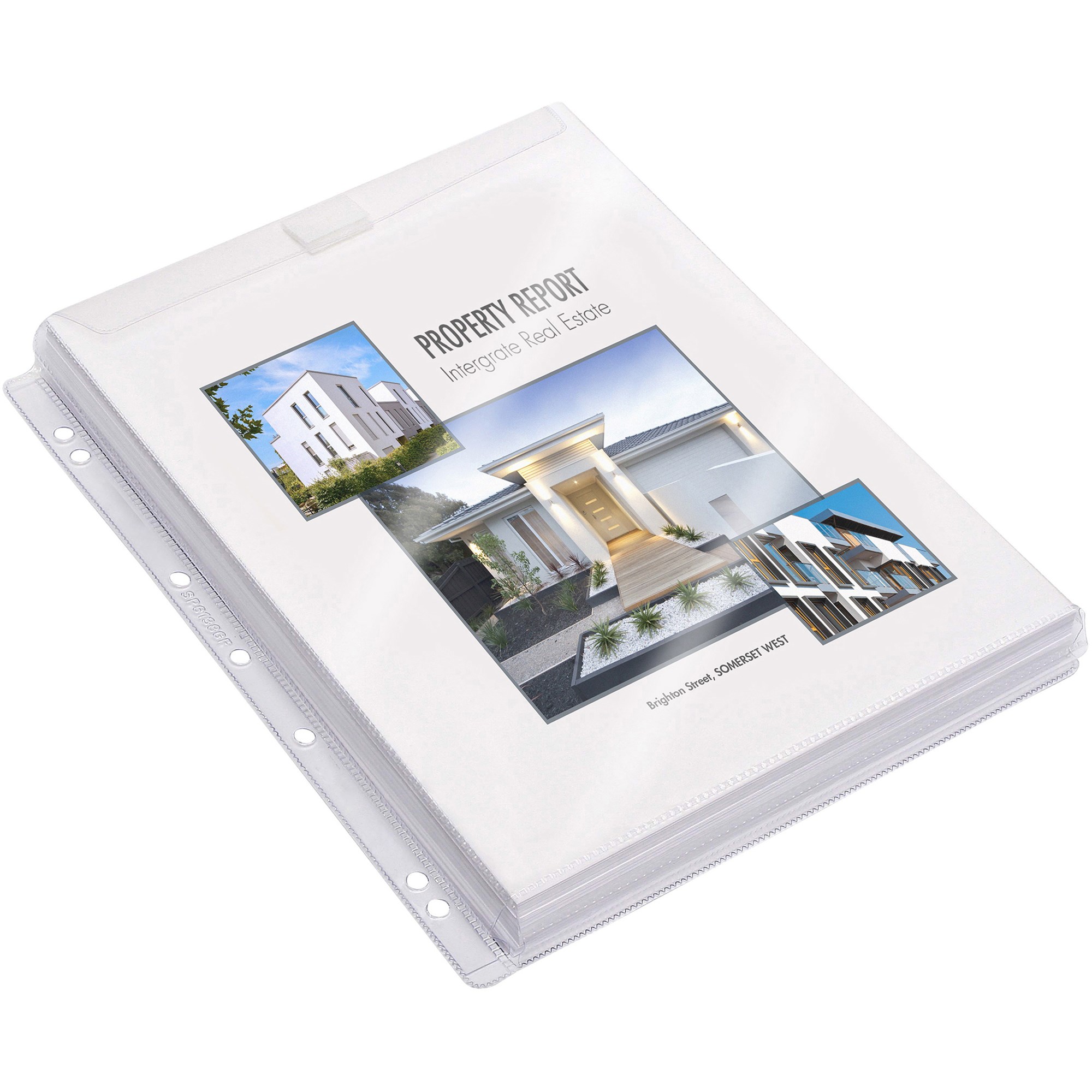 Cumberland Sheet Protectors A4 Heavy Duty 25mm Gusseted With Flap Clear Pack  Of 10