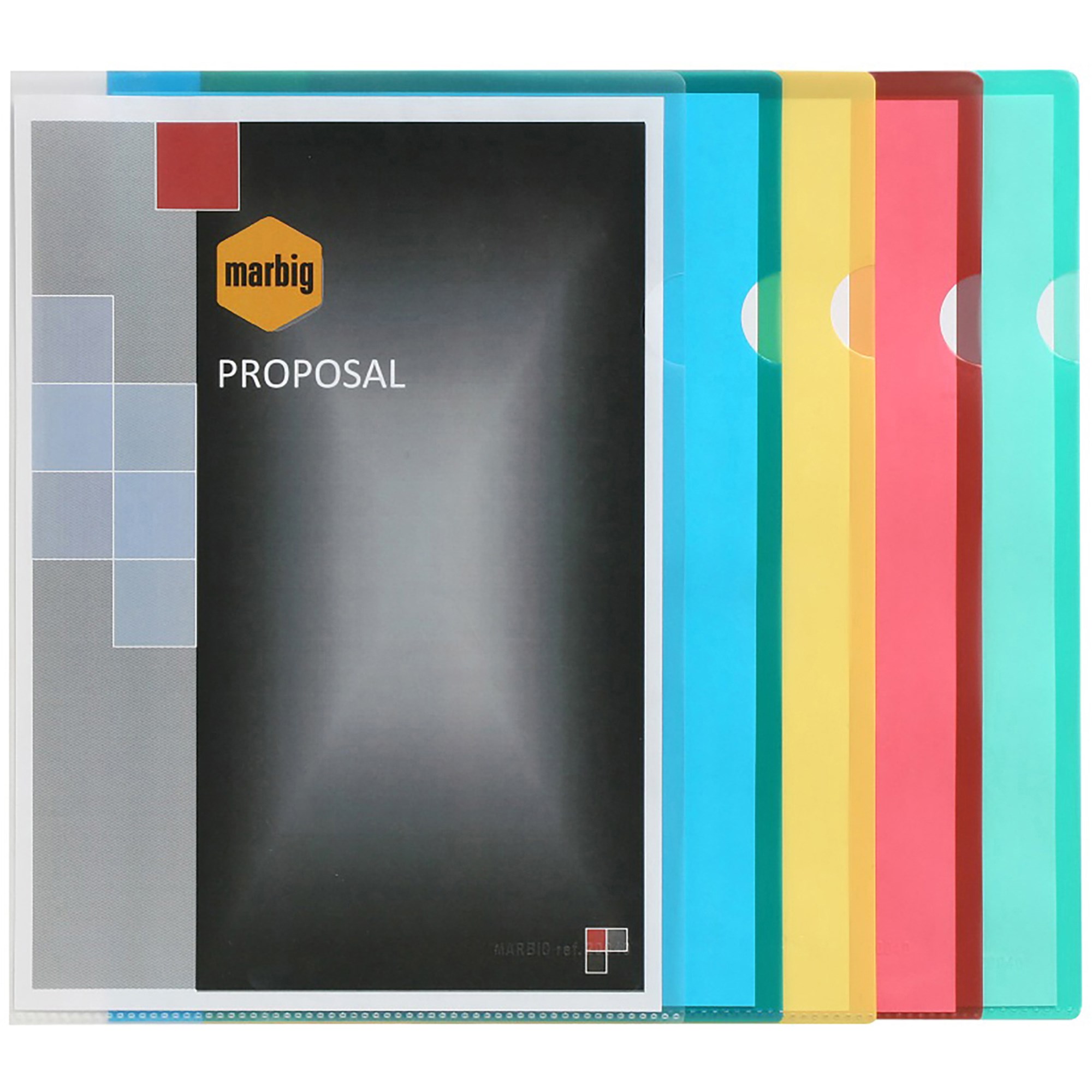 Marbig Letter Files A4 Polypropylene Clear Pack  Of 100