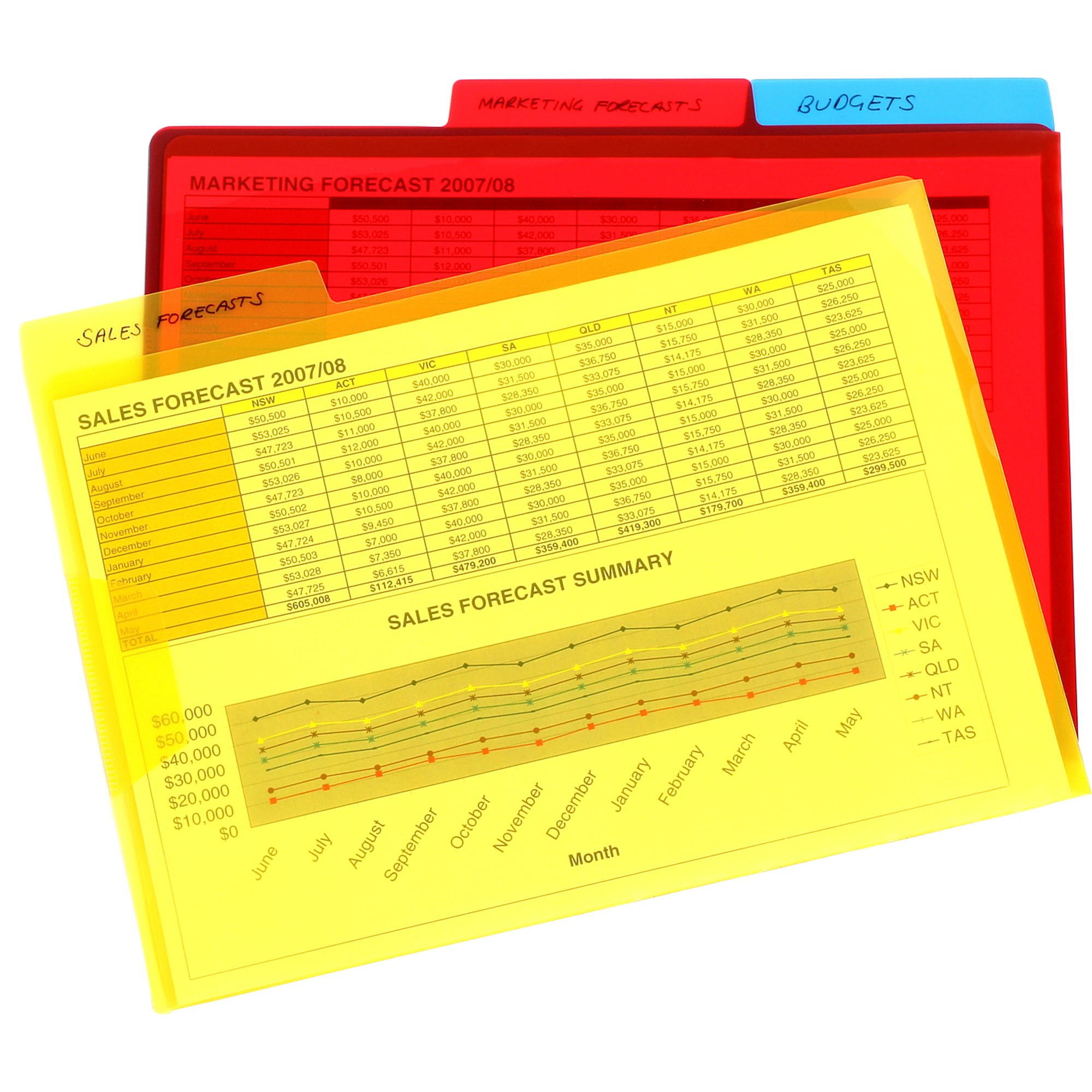 Marbig Letter Files A4 With Secure Flap And Tab Assorted Colours Pack  Of 3