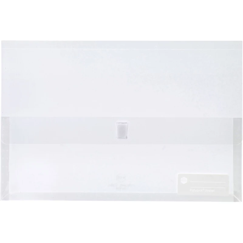 Marbig Polypick Document Wallet Foolscap 25mm Gusset Clear