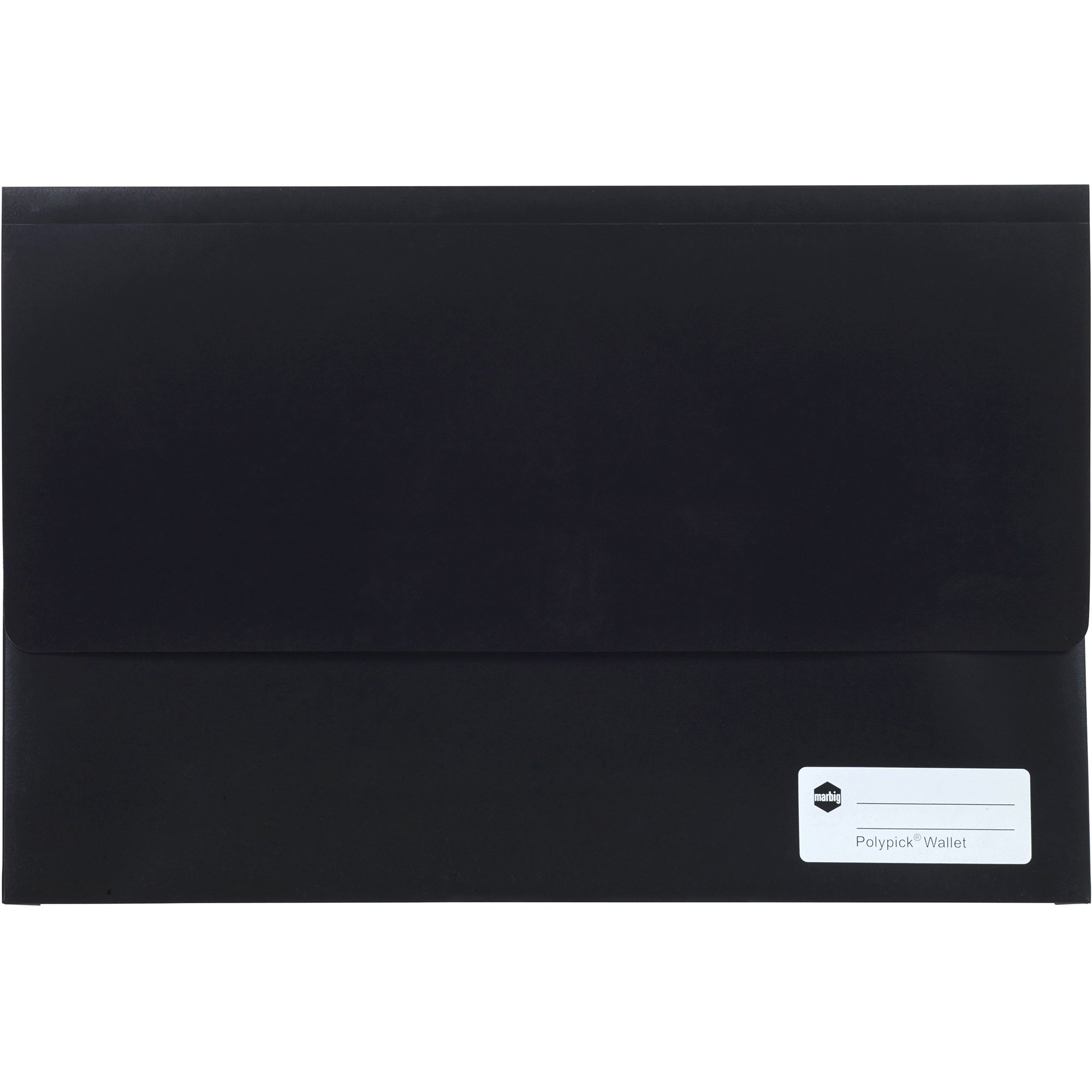 Marbig Polypick Document Wallet Foolscap 25mm Gusset Black