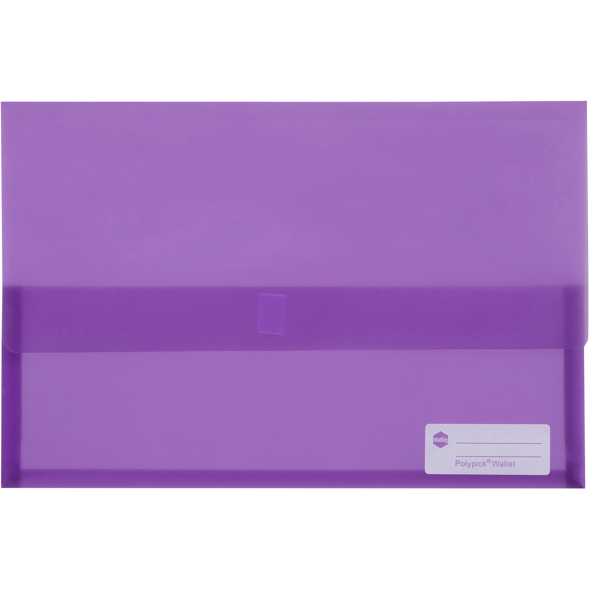 Marbig Polypick Document Wallet Foolscap 25mm Gusset Purple