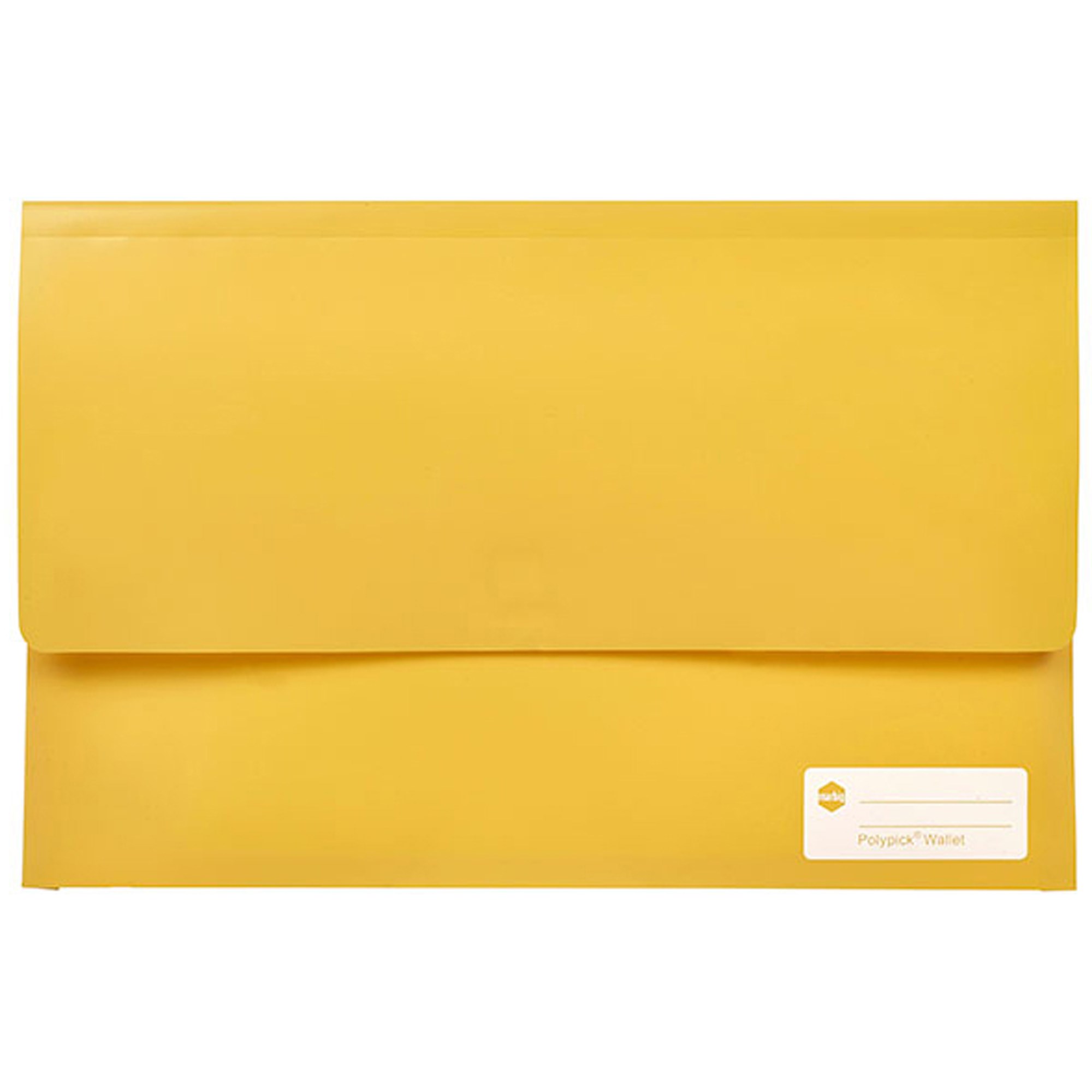 Marbig Polypick Document Wallet Foolscap 25mm Gusset Yellow
