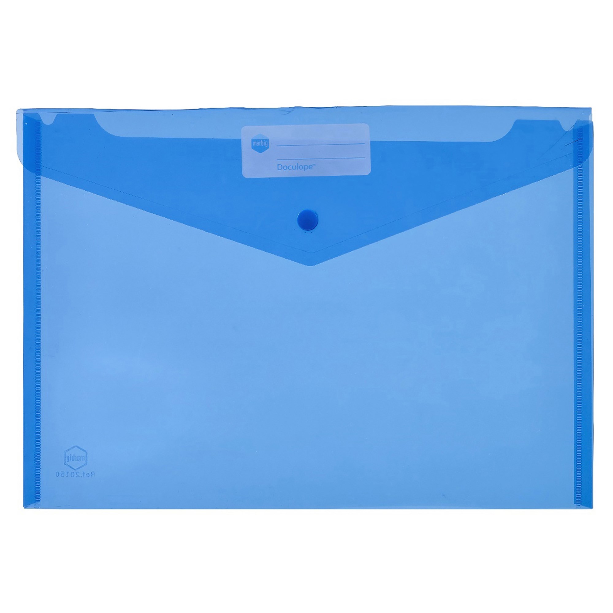 Marbig Doculope Wallet A4 With Button Closure And Title Holder Blue