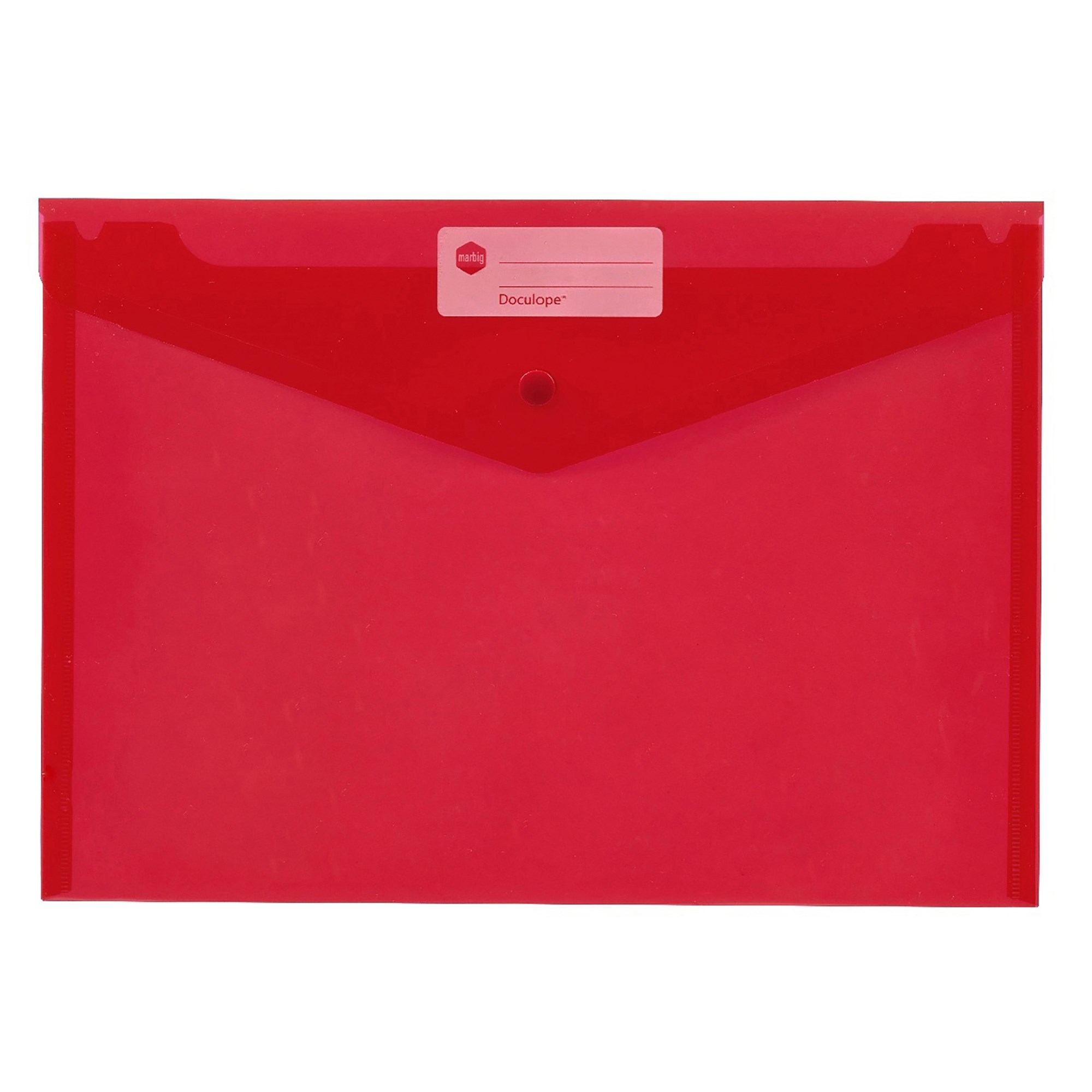 Marbig Doculope Wallet A4 With Button Closure And Title Holder Red