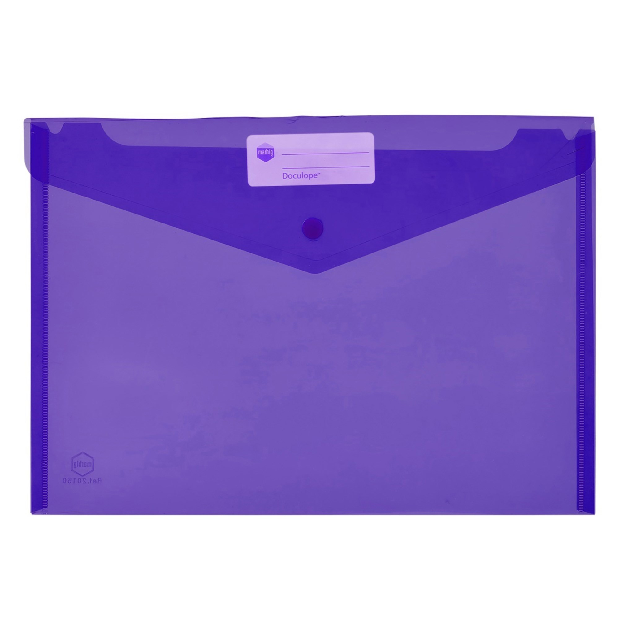 Marbig Doculope Wallet A4 With Button Closure And Title Holder Purple