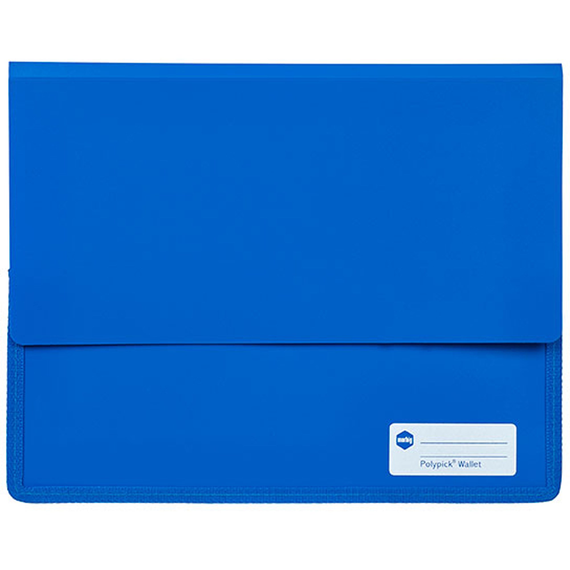 Marbig Polypick Document Wallet A4 Heavy Duty 45mm Gusset Blue