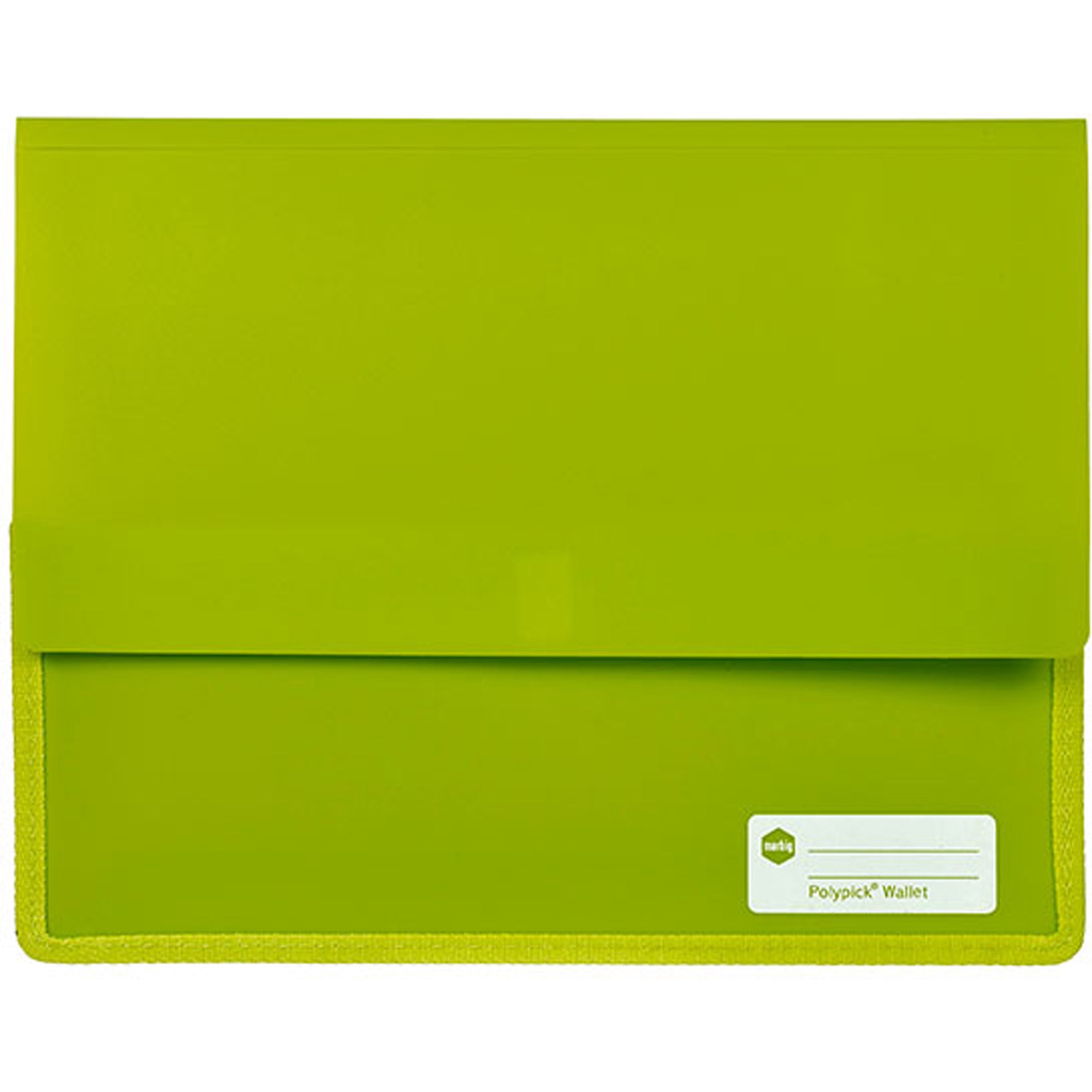 Marbig Polypick Document Wallet A4 Heavy Duty 45mm Gusset Lime
