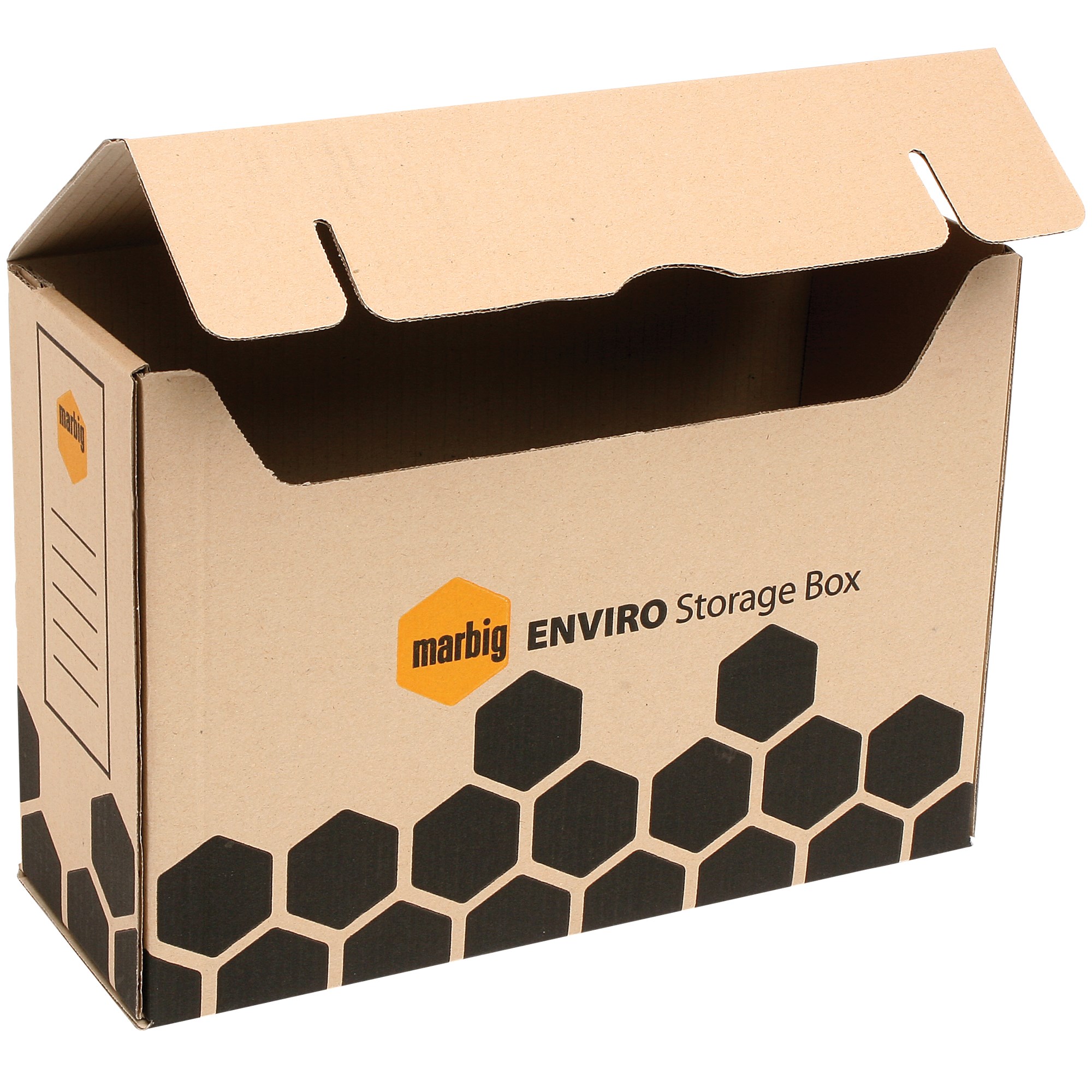 Marbig Enviro Storage Box  135W x 375D x 260mmH Brown