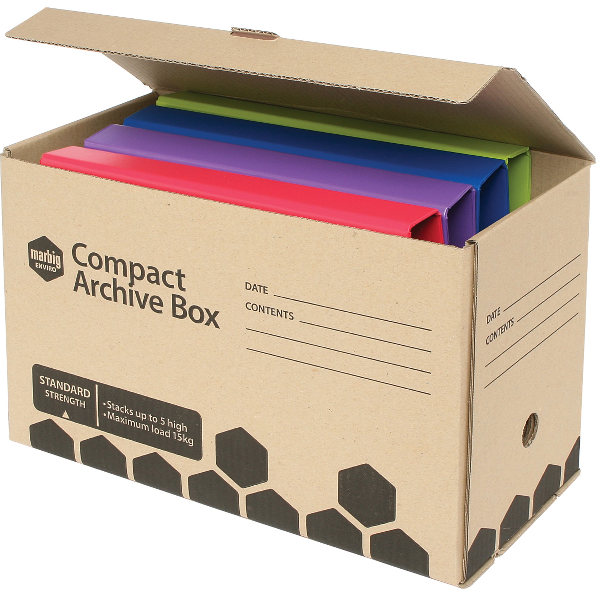 Marbig Enviro Compact Archive Box Hinged Lid 180W x 410D x 260mmH Brown