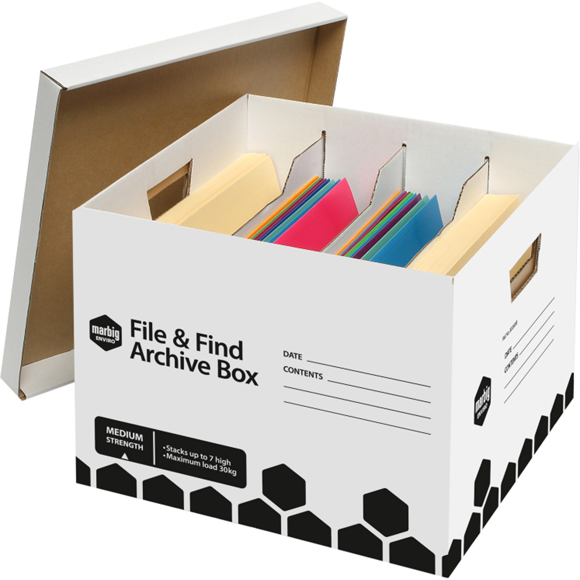 Marbig Enviro File And Find Archive Box  File and Find 390W x 420D x 320mmH White