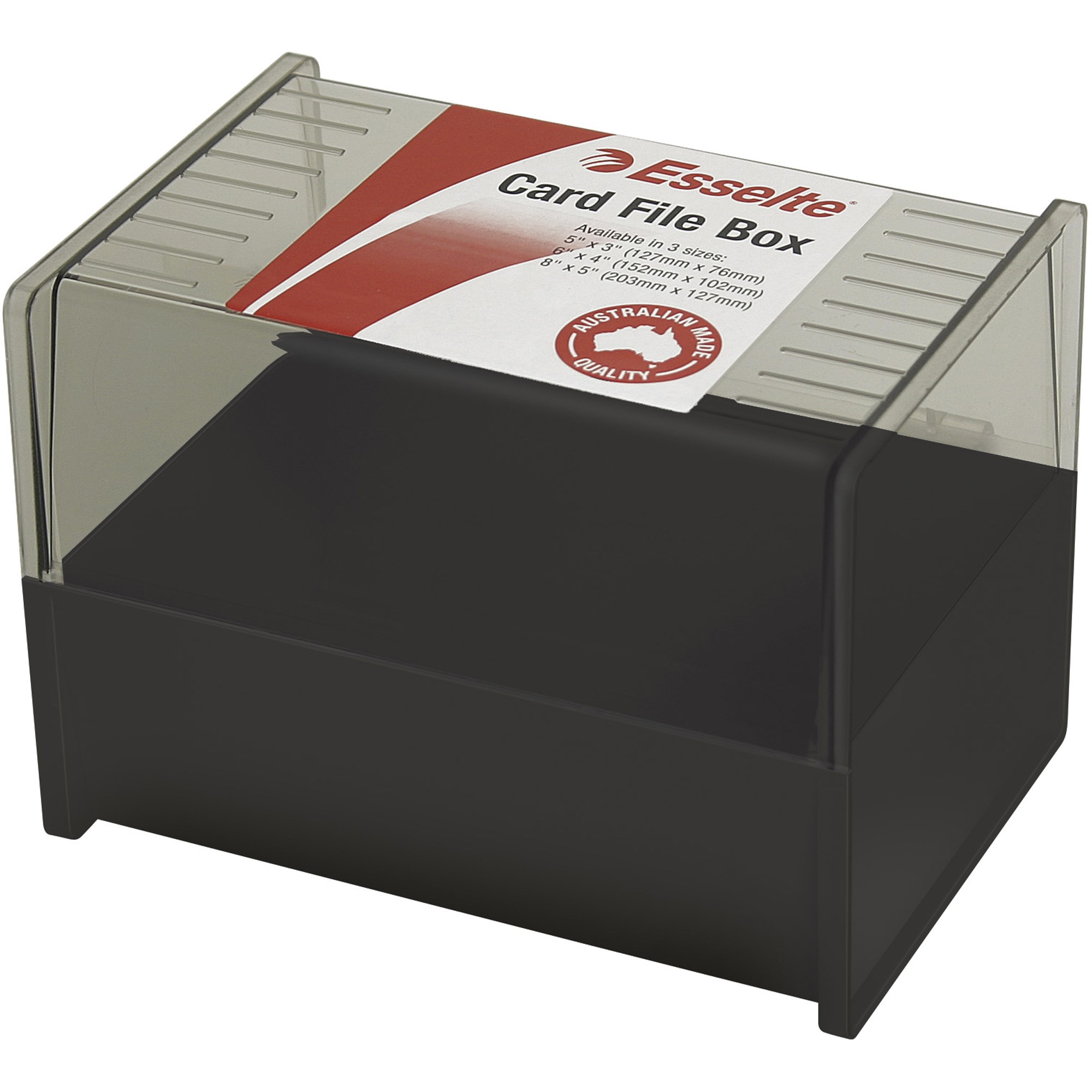 Esselte SWS Card File Box  102 x 152mm Black