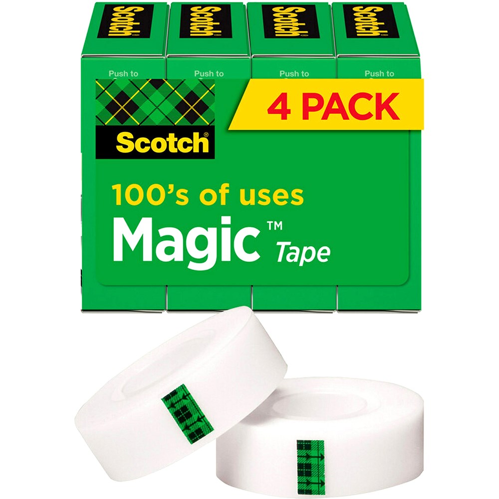 Scotch 810-4 Magic Tape 19mmx25.4m MultiPack  Pack  of 4