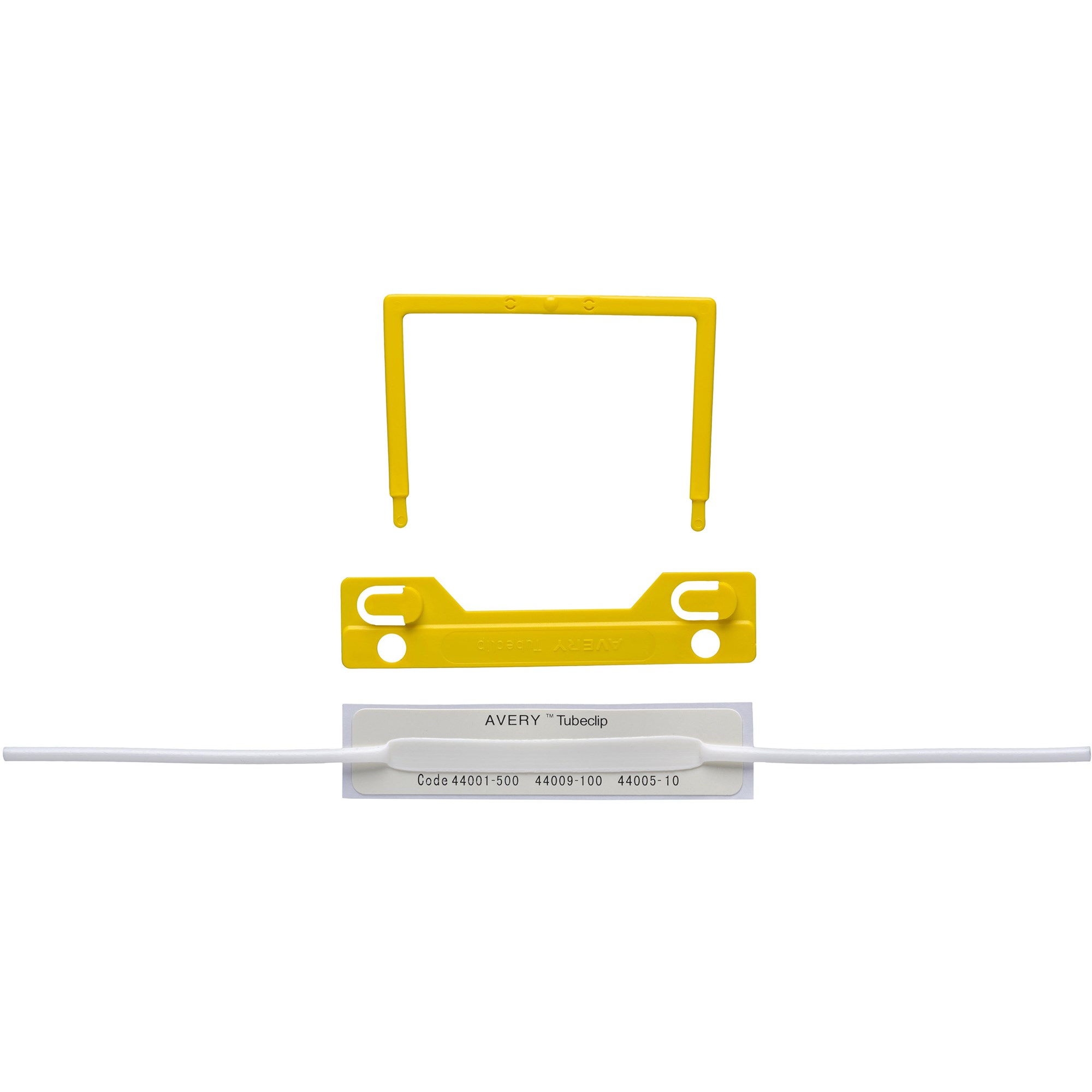 Avery Tubeclip File Fastener Complete Yellow Box  Of 100