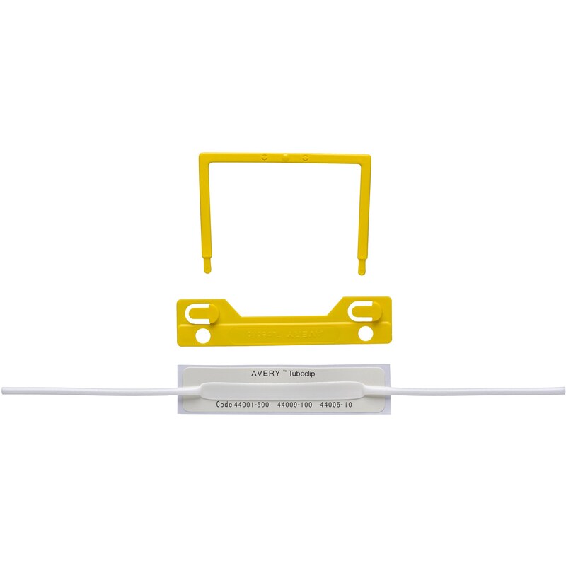 Avery Tubeclip File Fastener Complete Yellow Box  Of 100