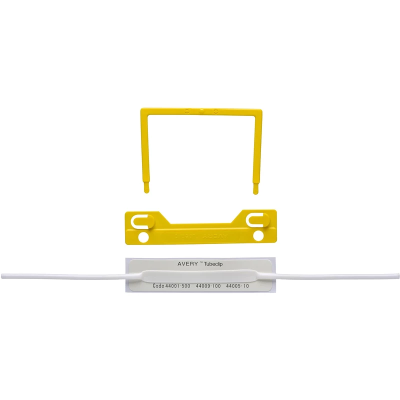 Avery Tubeclip File Fastener Complete Yellow Box Of 100