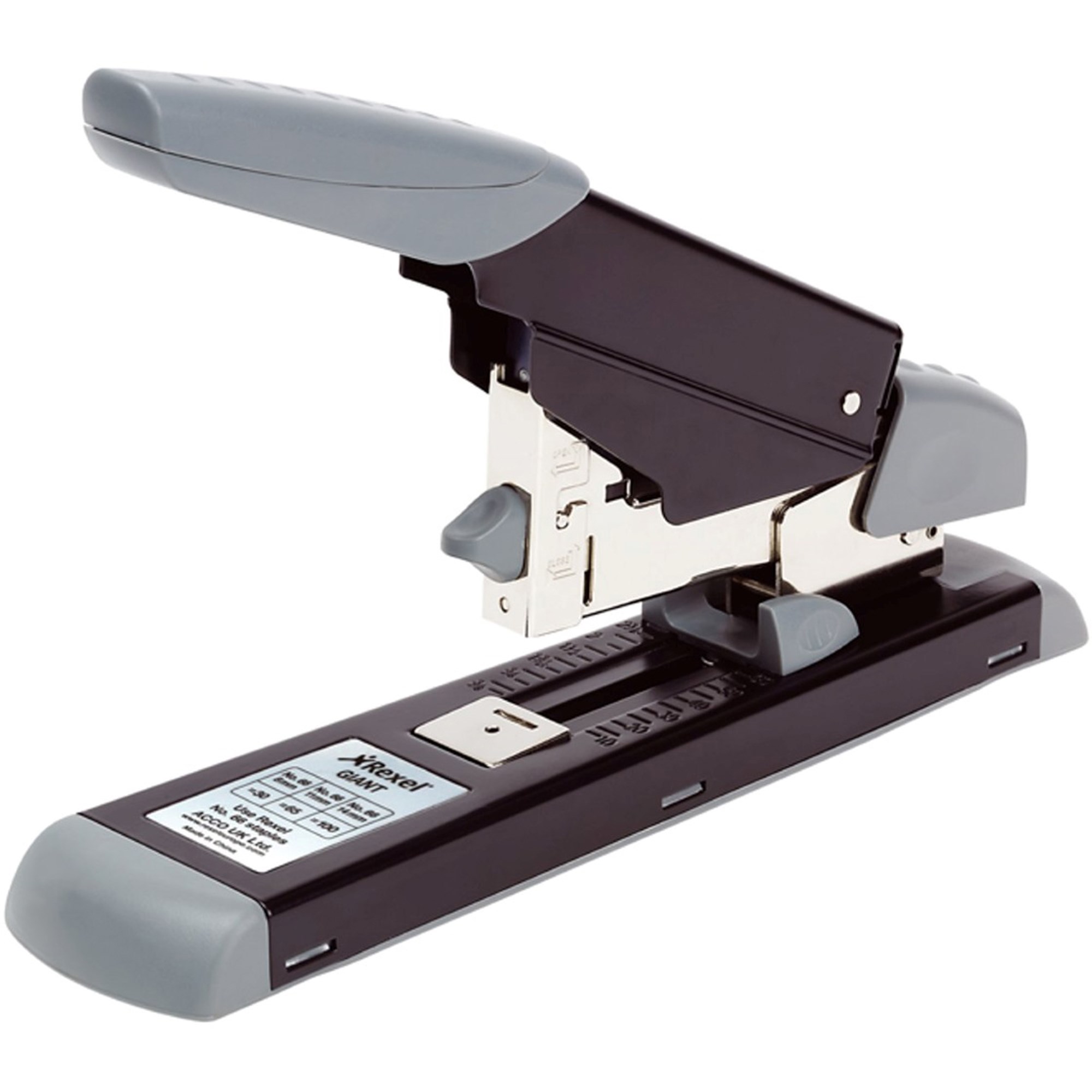 Rexel Heavy Duty Giant Stapler 100 Sheet Capacity Grey And Black