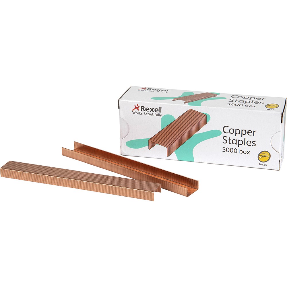 Rexel Copper Staples No.56 26/6 Box  Of 5000