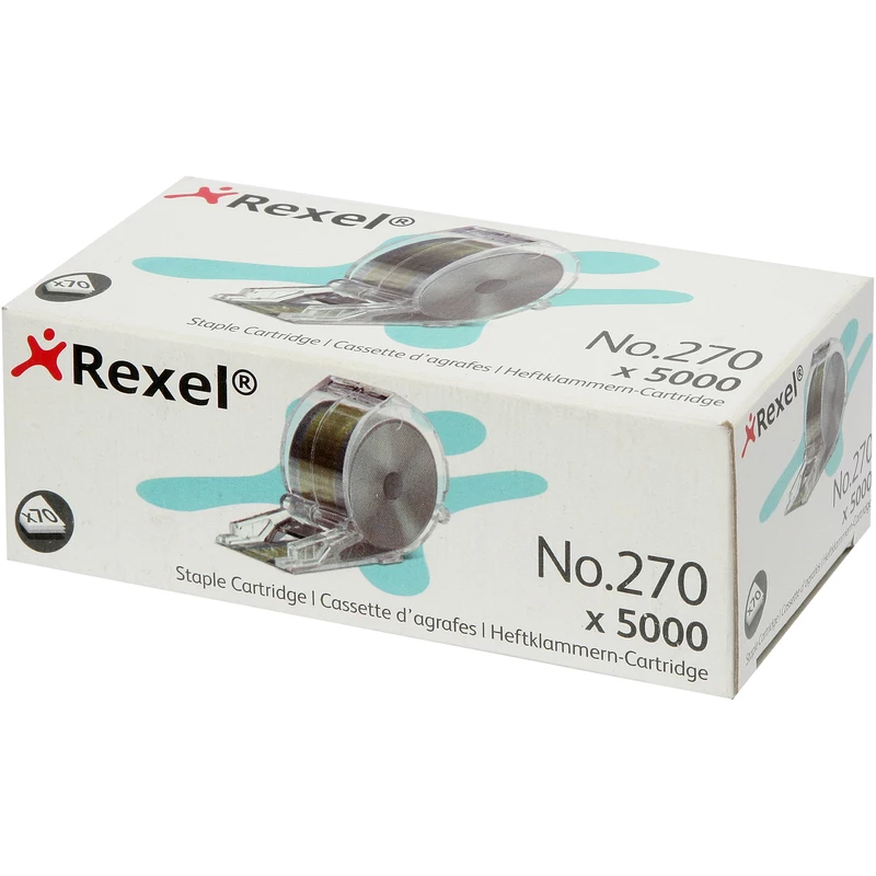 Rexel Staples Cartridge For Stella 70 Electric Stapler No. 270 Box Of 5000
