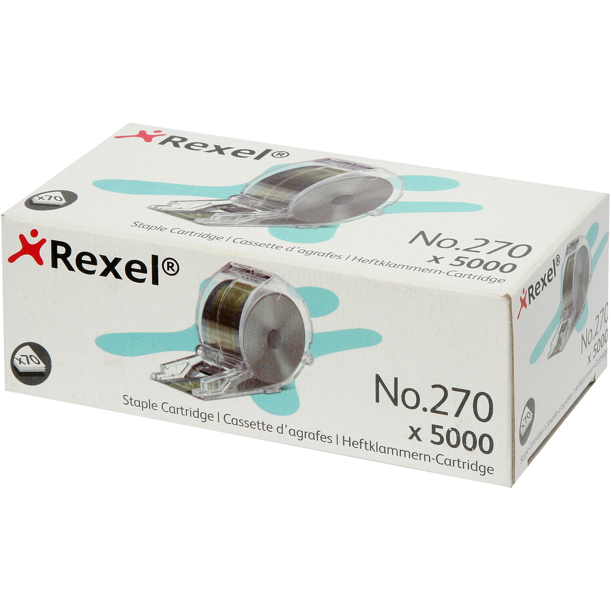 Rexel Staples Cartridge For Stella 70 Electric Stapler No. 270 Box Of 5000