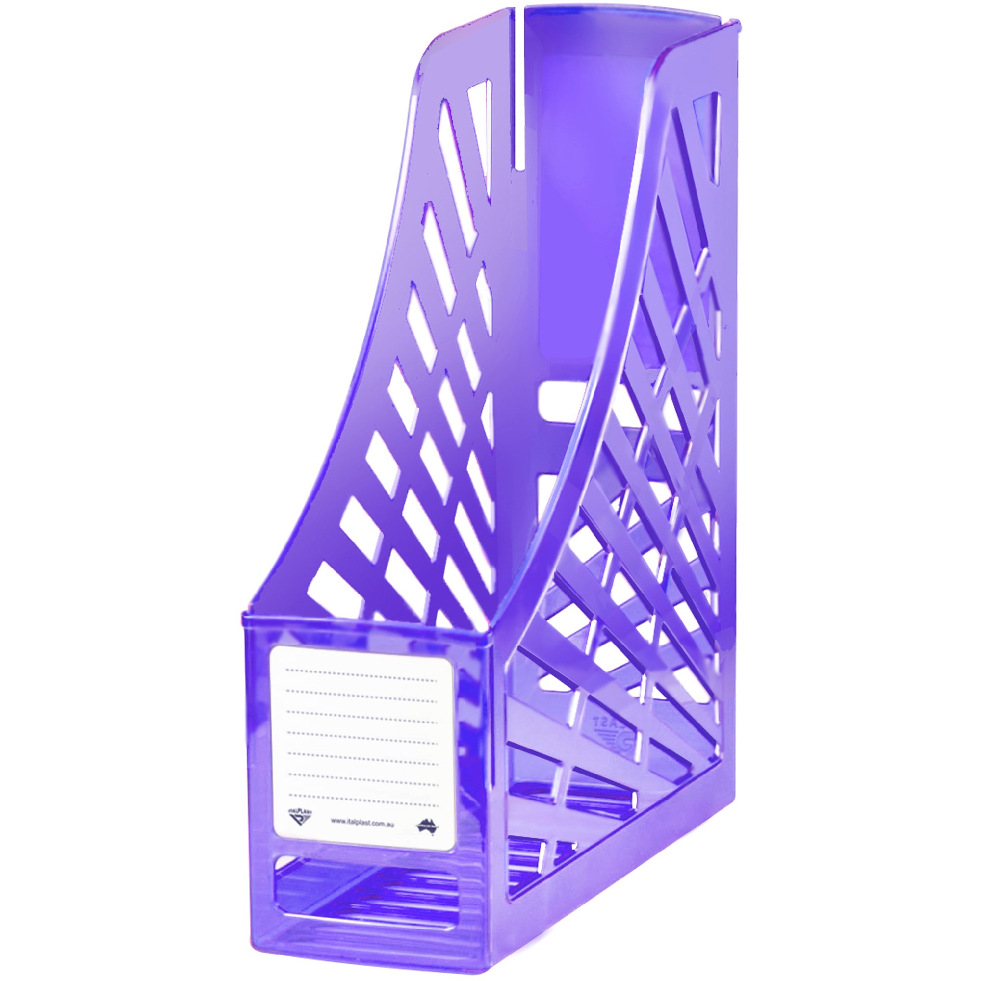 Italplast Magazine Holder Translucent Tinted Purple