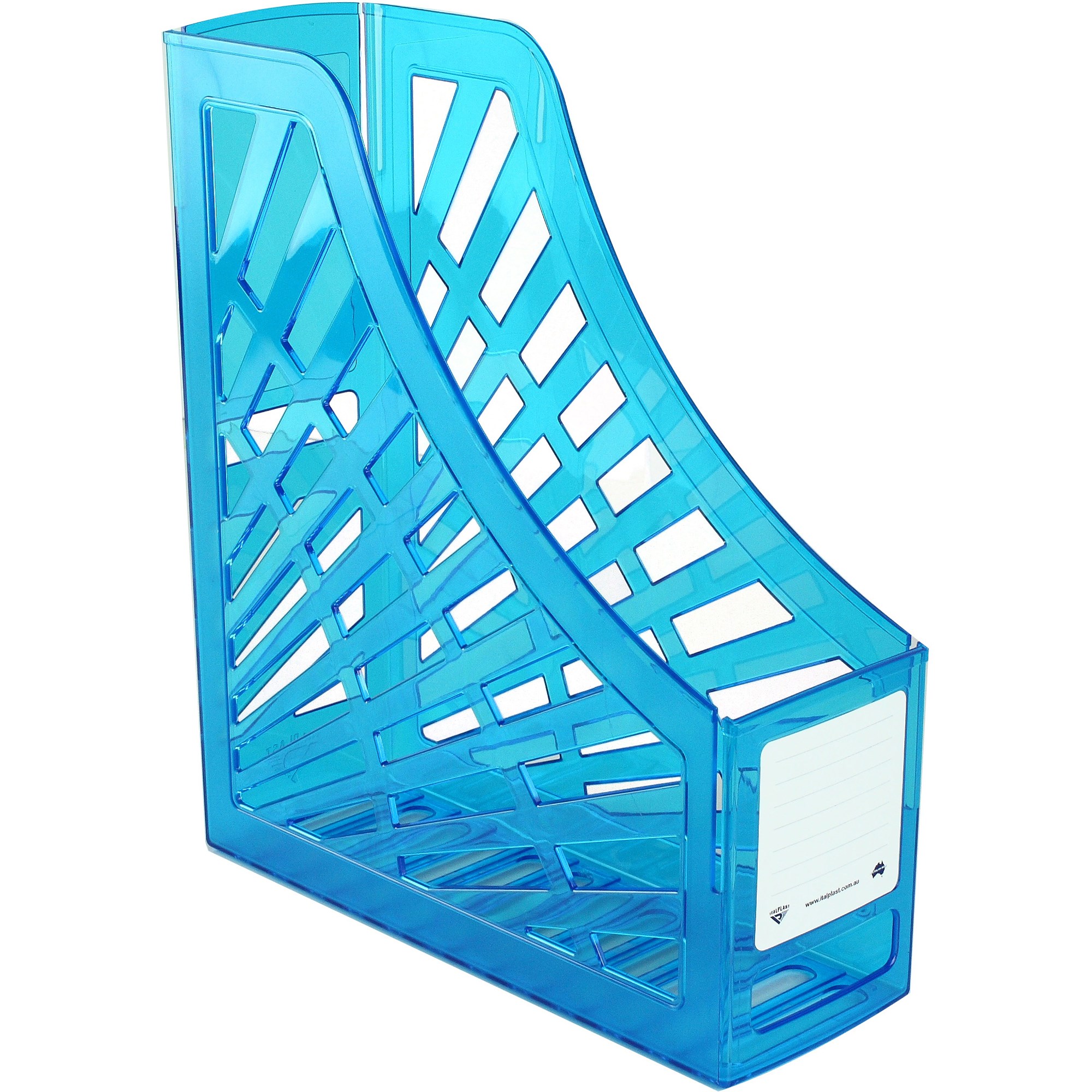 Italplast Neon Magazine Holder Neon Blue