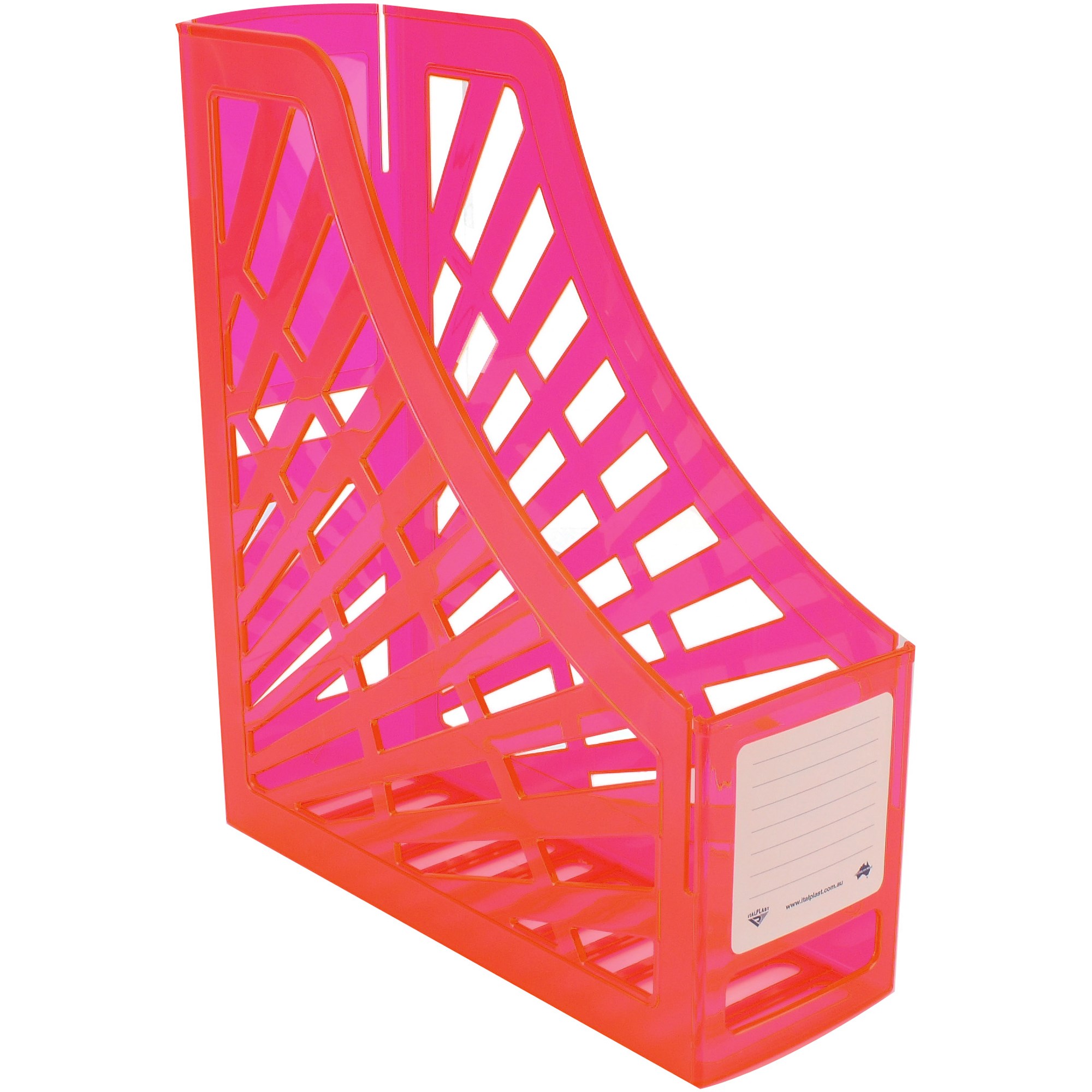 Italplast Neon Magazine Holder Neon Red