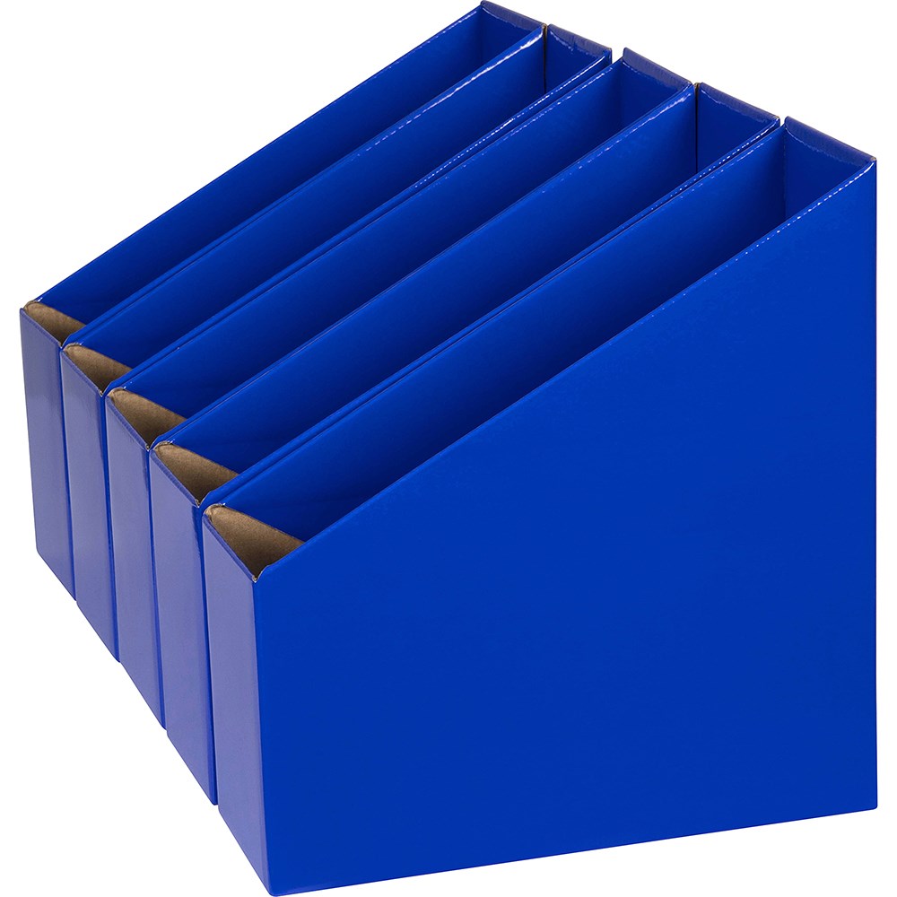 Marbig Book Box es Small 90W x 250D x 270mmH Blue Pack  Of 5