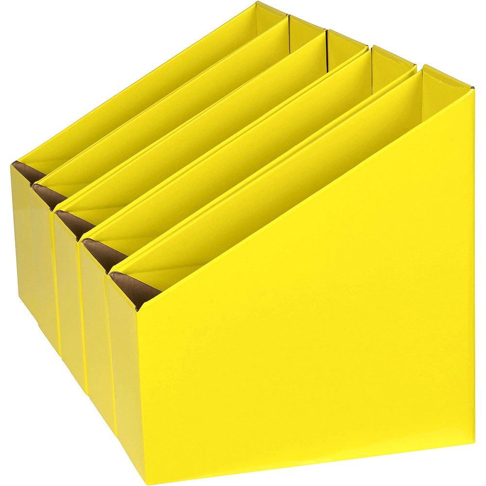 Marbig Book Box es Small 90W x 250D x 270mmH Yellow Pack  Of 5