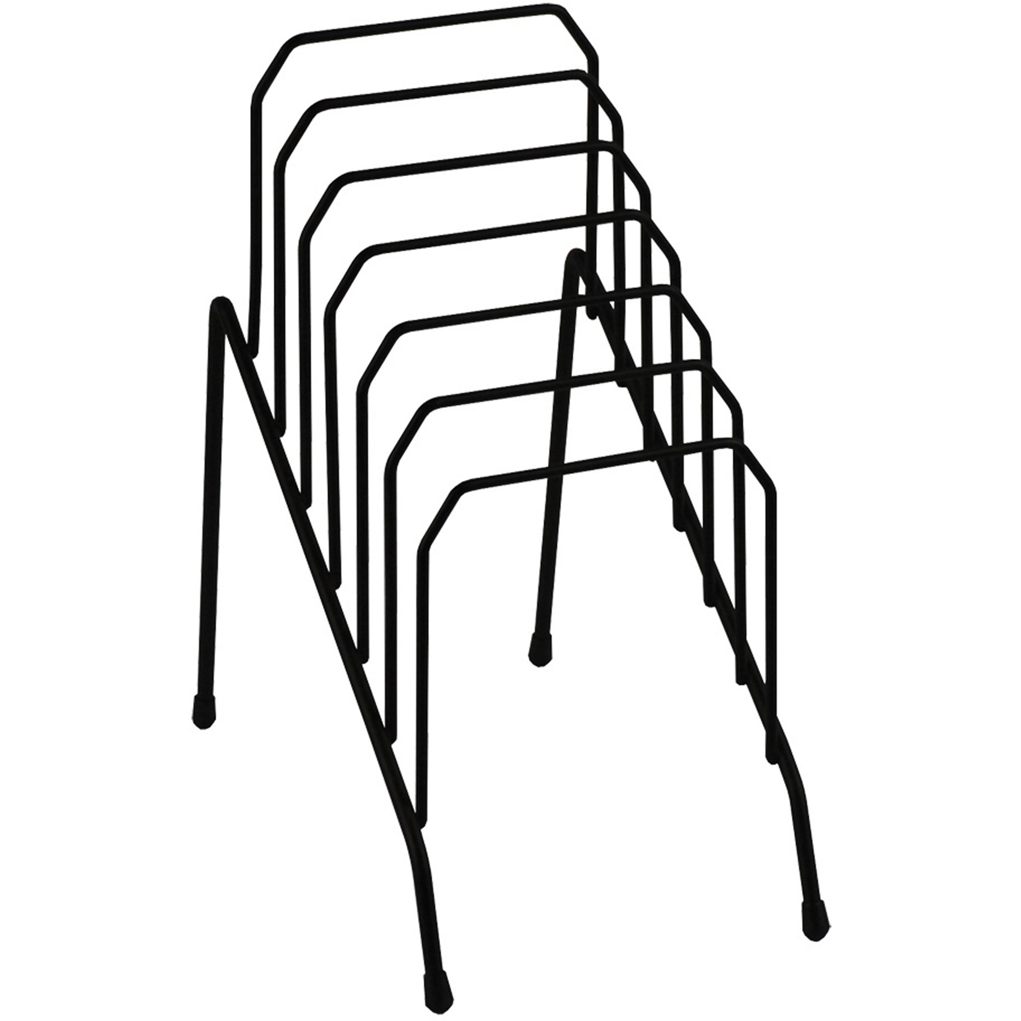 Italplast Step File Organiser Wire Small 6 Slot Black