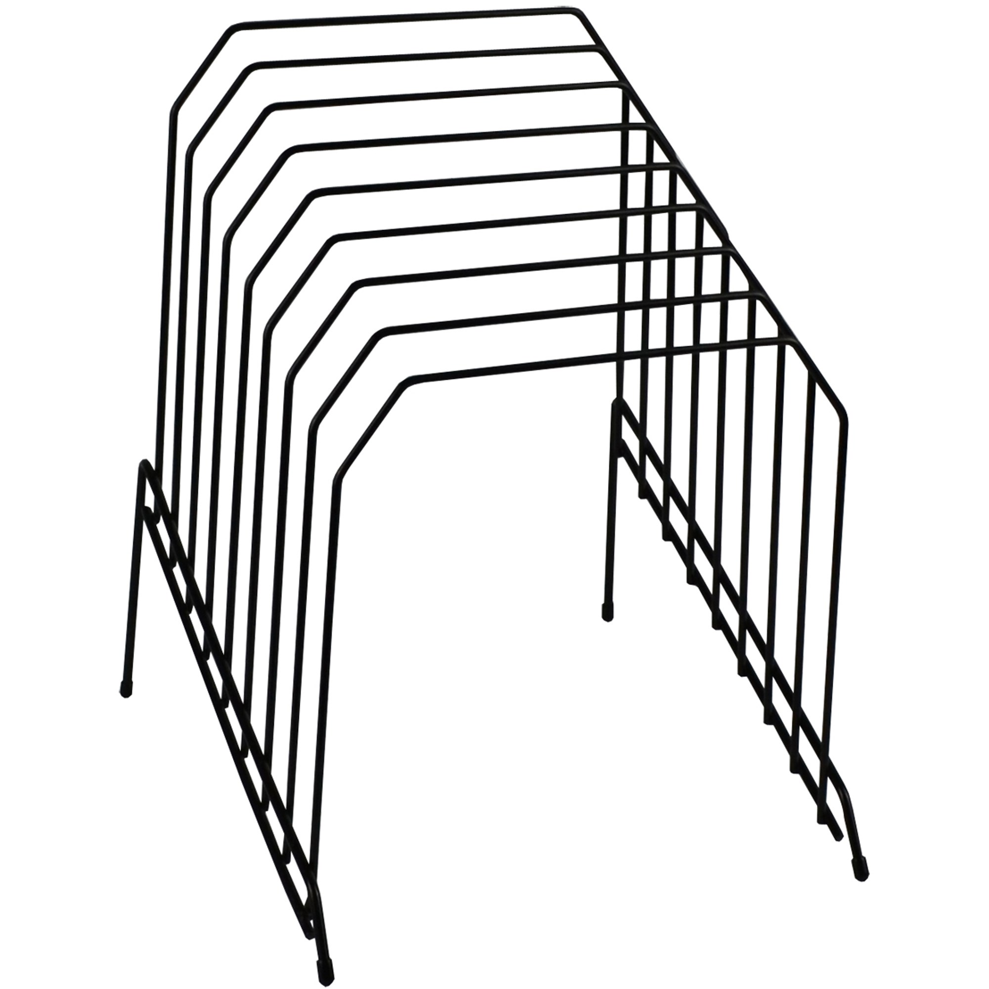 Italplast Step File Organiser Wire Large 8 Slot Black