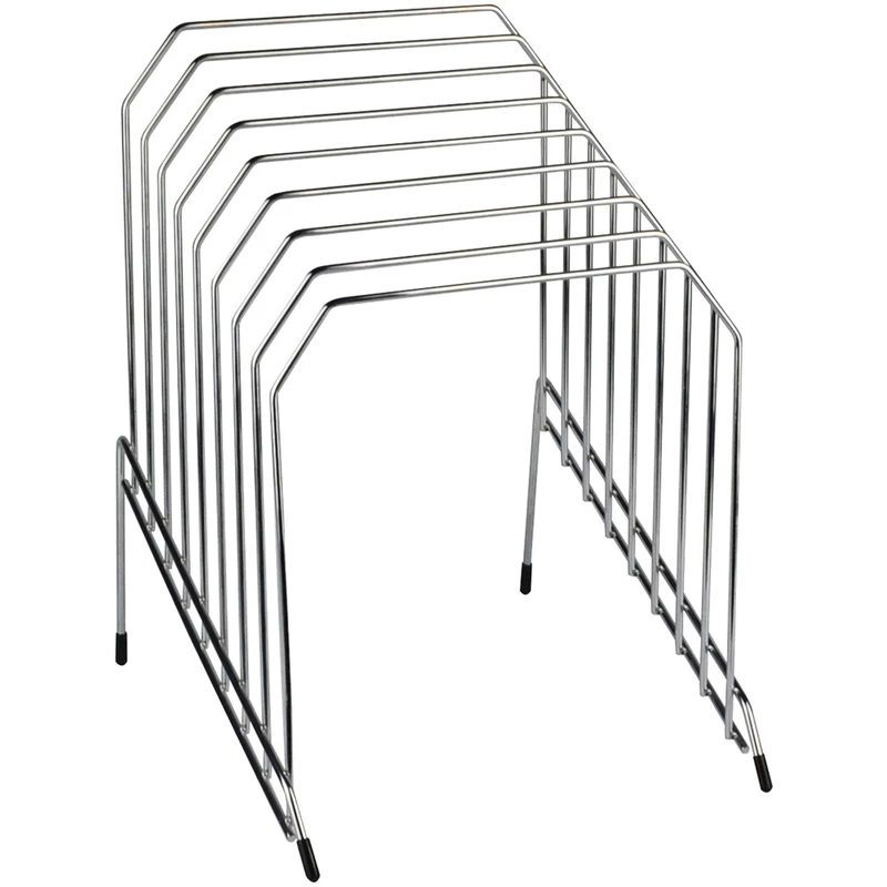 Italplast Step File Organiser Wire Large 8 Slot Chrome