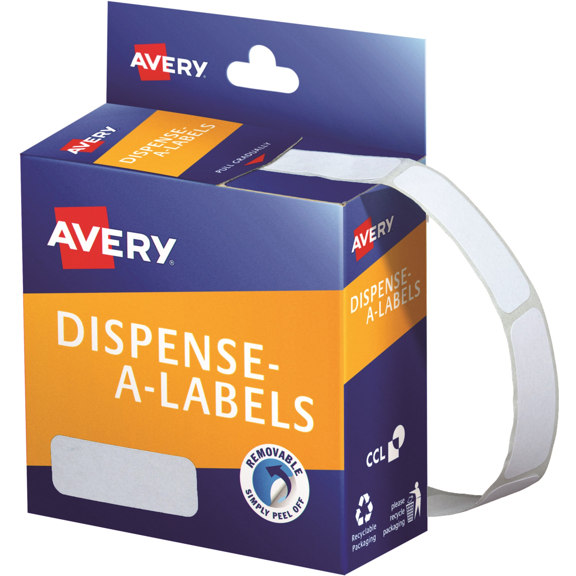 Avery Removable Dispenser Labels 13x36mm Rectangle White Pack  Of 700