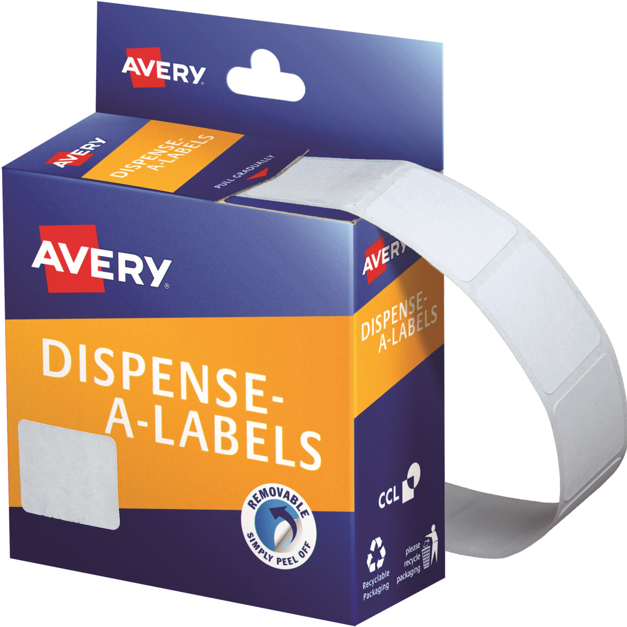 Avery Removable Dispenser Labels 19x24mm Rectangle White Pack  Of 650