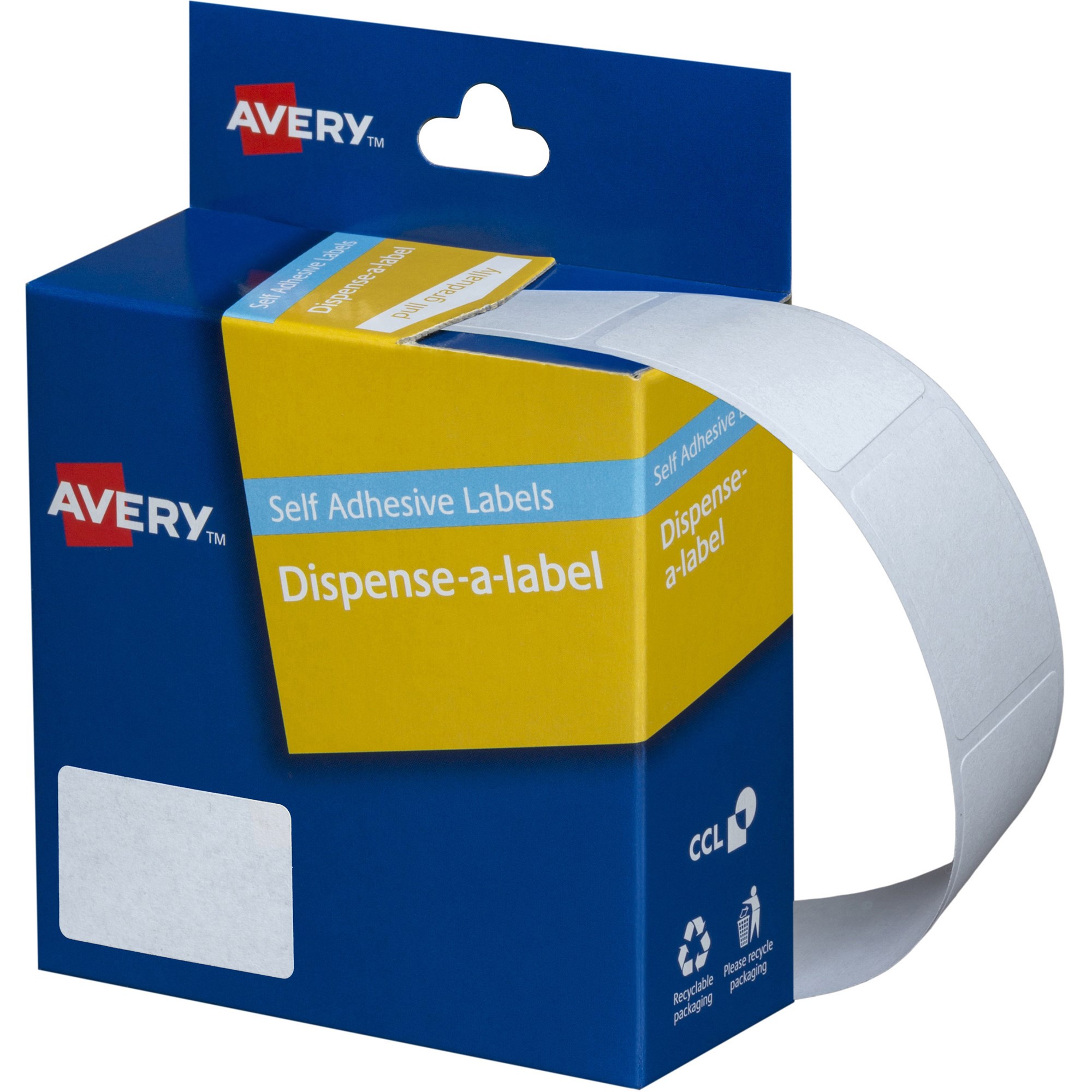 Avery Removable Dispenser Labels 24x32mm Rectangle White Pack  Of 420