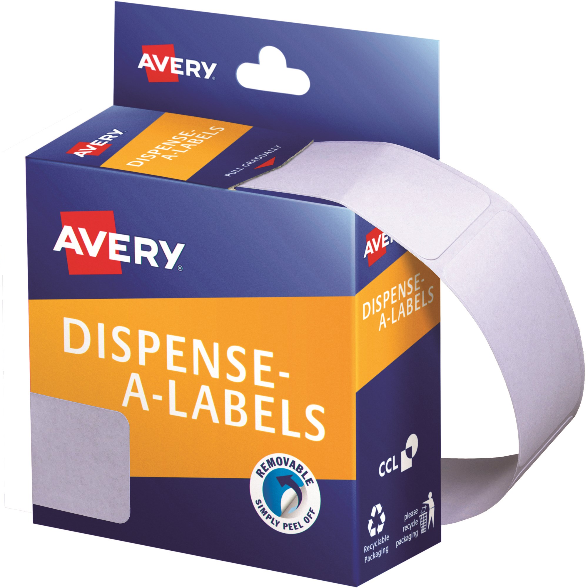 Avery Removable Dispenser Labels 24x49mm Rectangle White Pack  Of 325