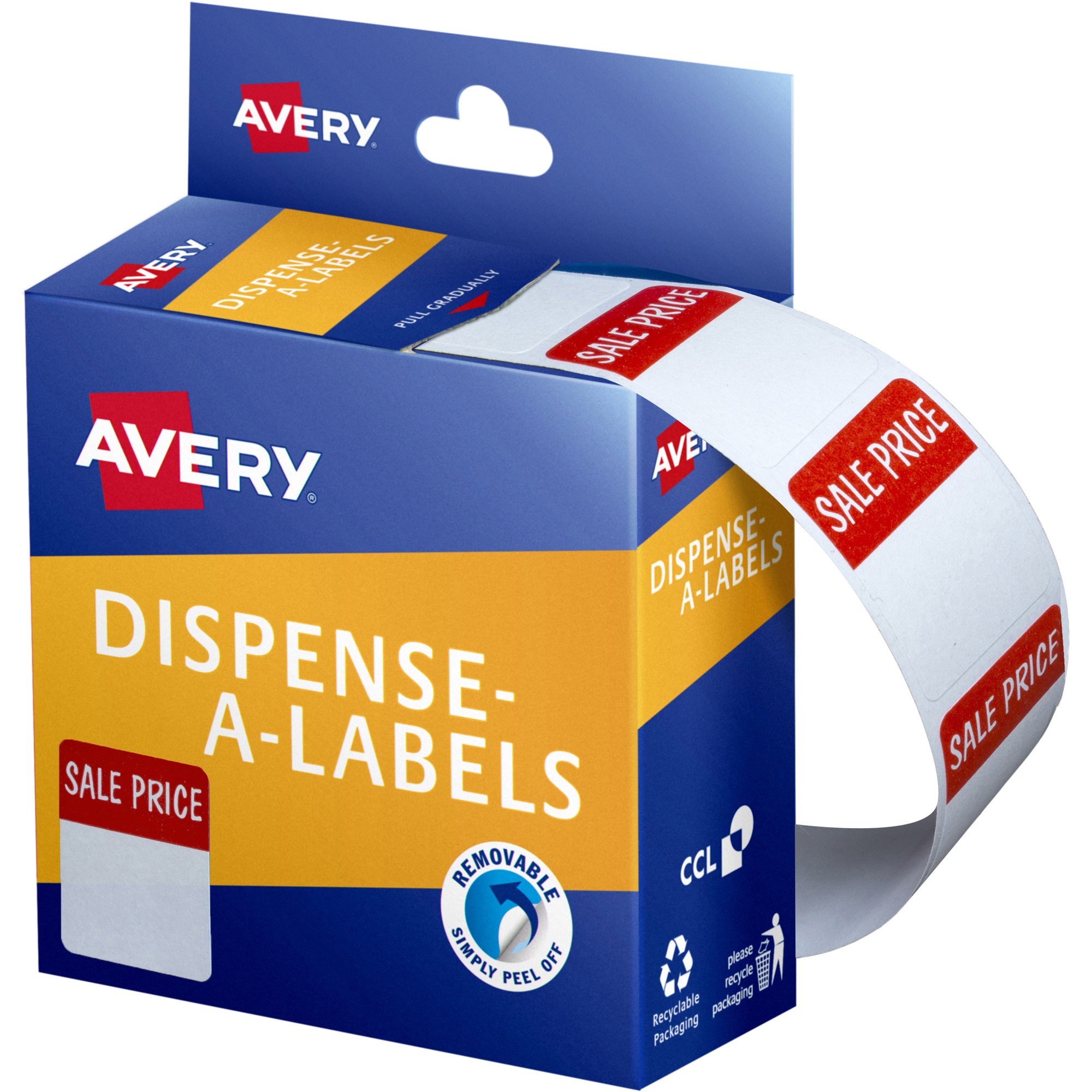 Avery Removable Dispenser Labels 24x30mm Sale Price Red On White Pack  Of 400