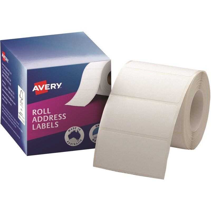 Avery Permanent Address Labels 70x36mm Write On White Box  Of 500