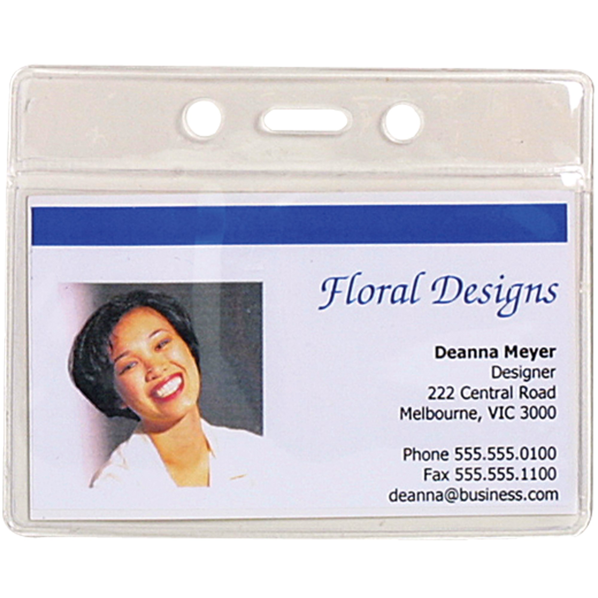 Rexel ID Pouches Landscape 94 x 78mm Clear Pack  Of 10