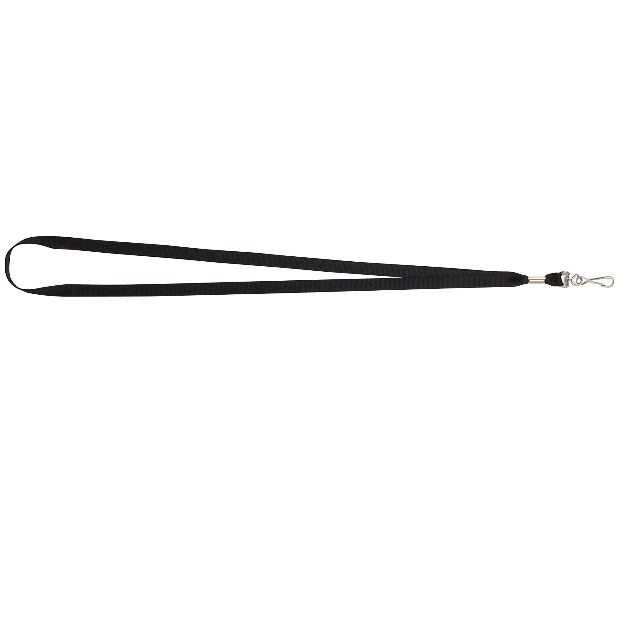 Rexel Lanyards 520mm With Swivel Clip Black Pack  Of 10