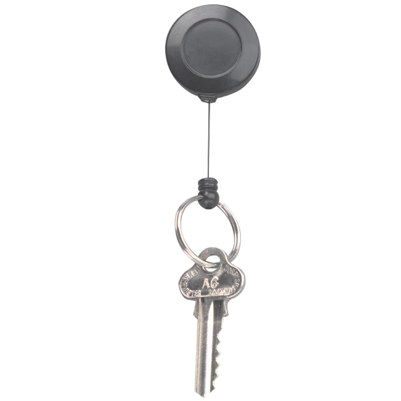 Rexel ID Retractable Mini Key Holder With Key Ring 83cm Black