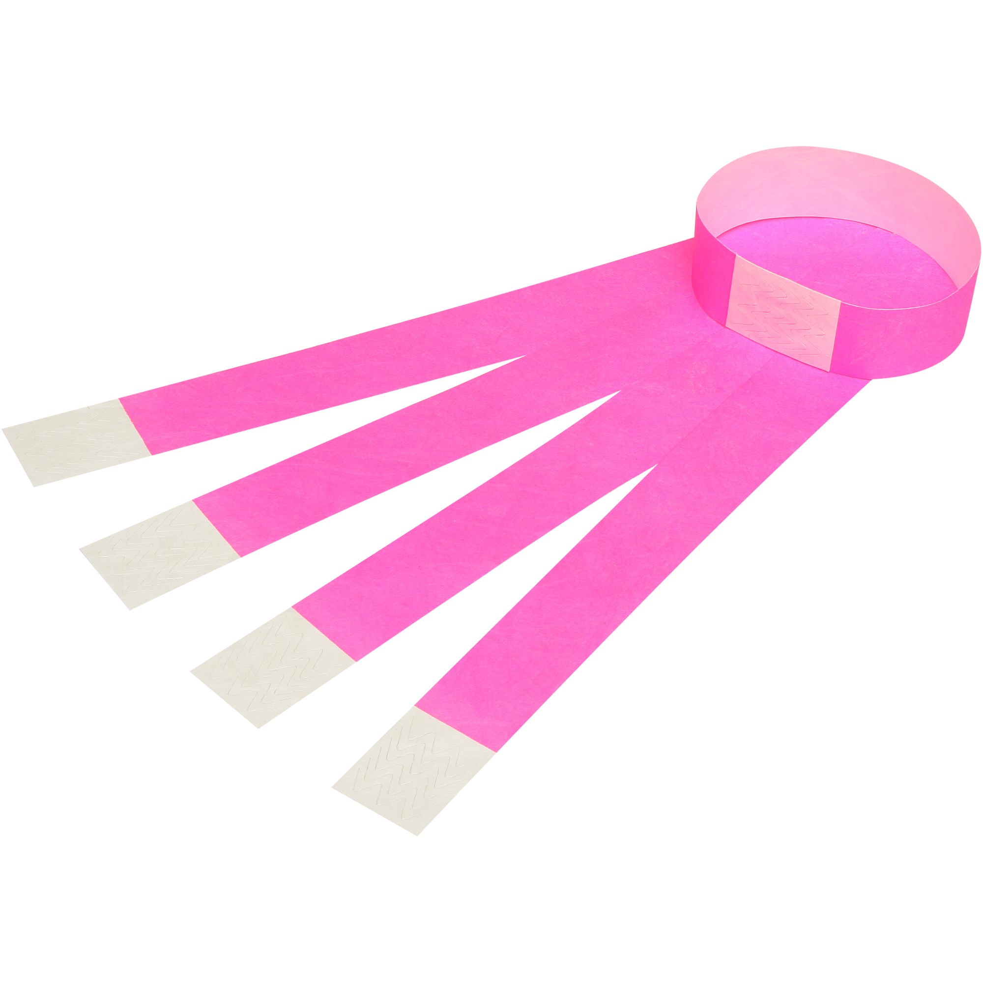 Rexel Wrist Bands With Serial Number Fluoro Pink Pack  Of 100