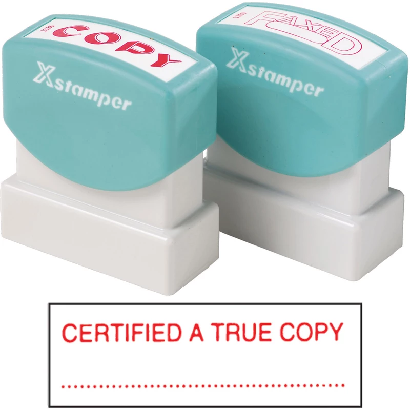 XStamper Stamp CX-BN 1541 Certified A True Copy Red