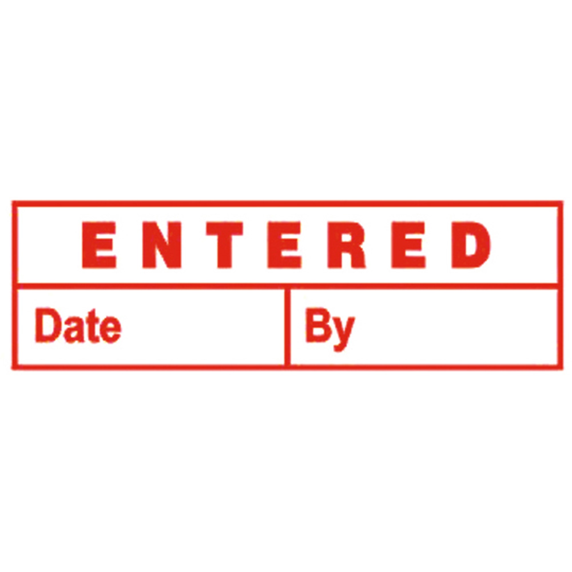 Deskmate Pre Ink Stamp E06 Entered (Date & By) Red