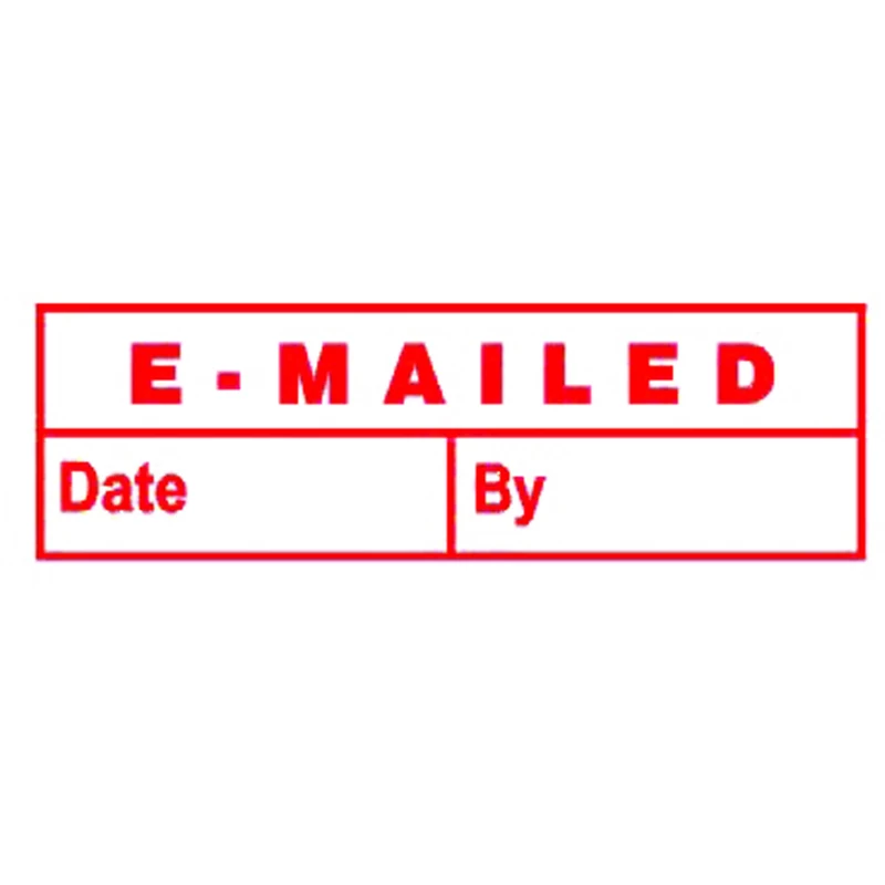 Deskmate Pre Ink Stamp E10 Emailed (Date & By) Red