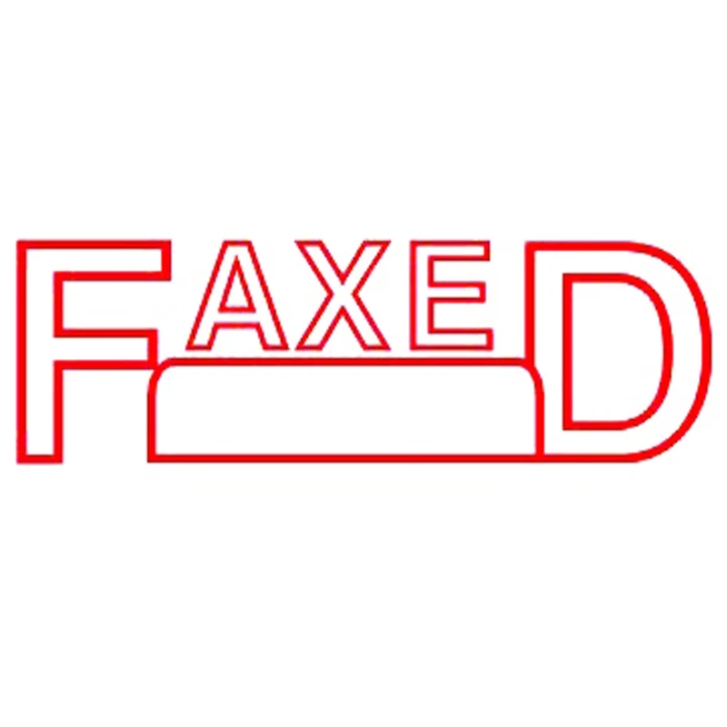 Deskmate Pre Ink Stamp F12 Faxed (Date) Red