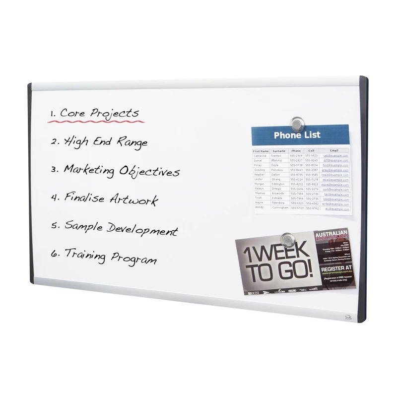 Quartet Arc Cubicle Whiteboard 610 x 360mm Aluminium Frame